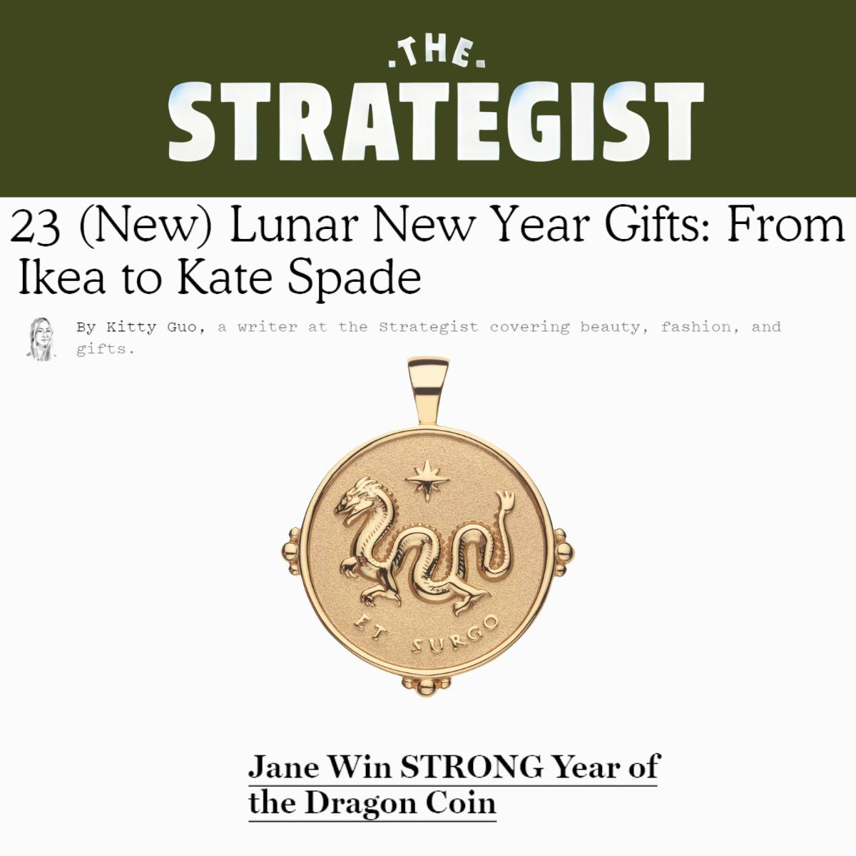 Press Highlight: The Strategist's "23 (New) Lunar New Year Gifts: From Ikea to Kate Spade