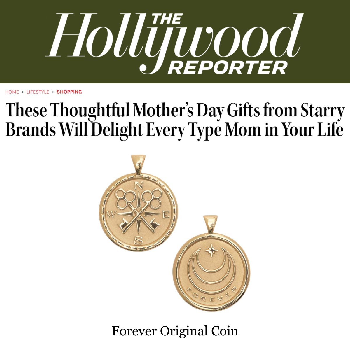 Press Highlight: Hollywood Reporter's "Thoughtful Mother's Day Gifts"