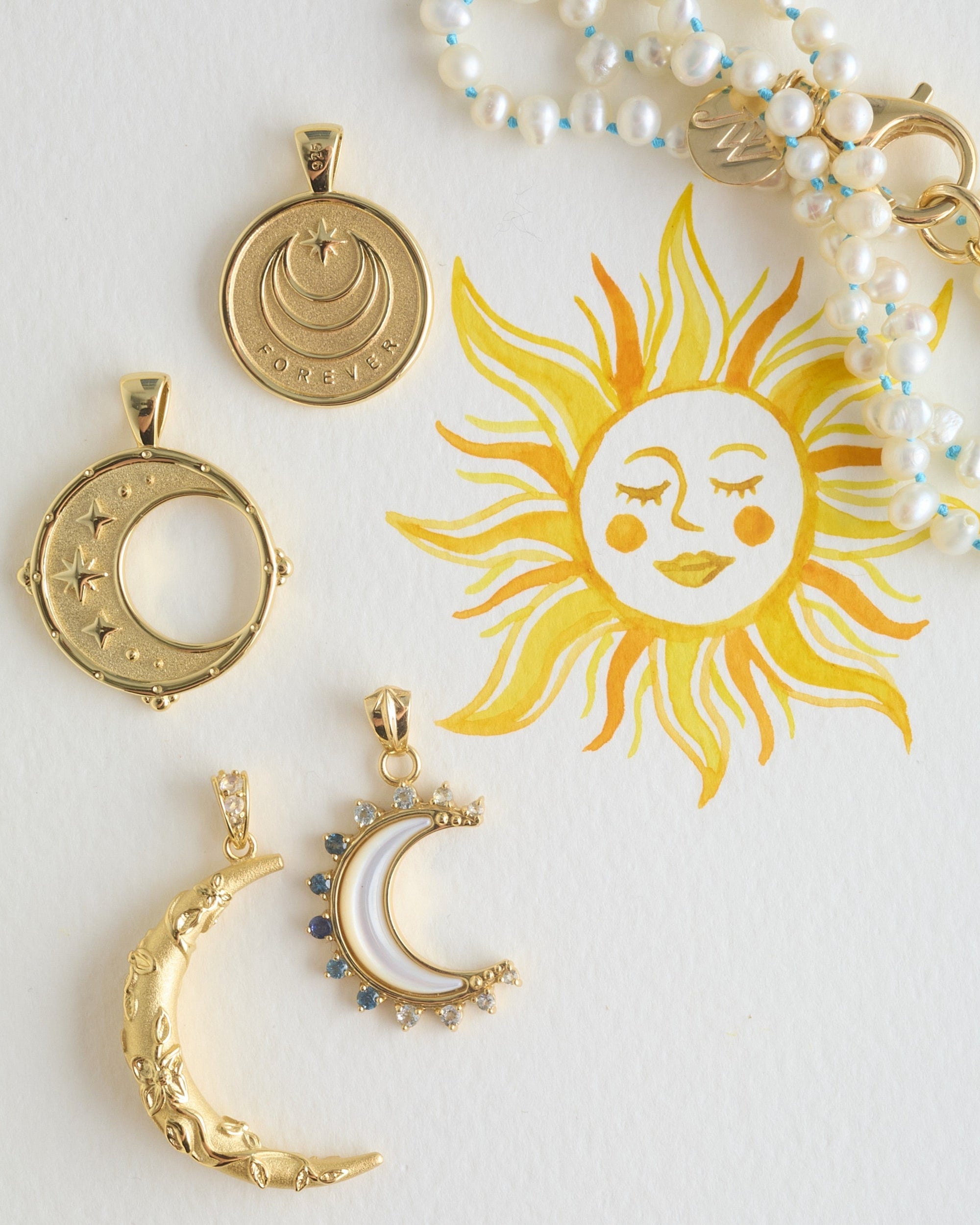 Sun & Moon Pendants