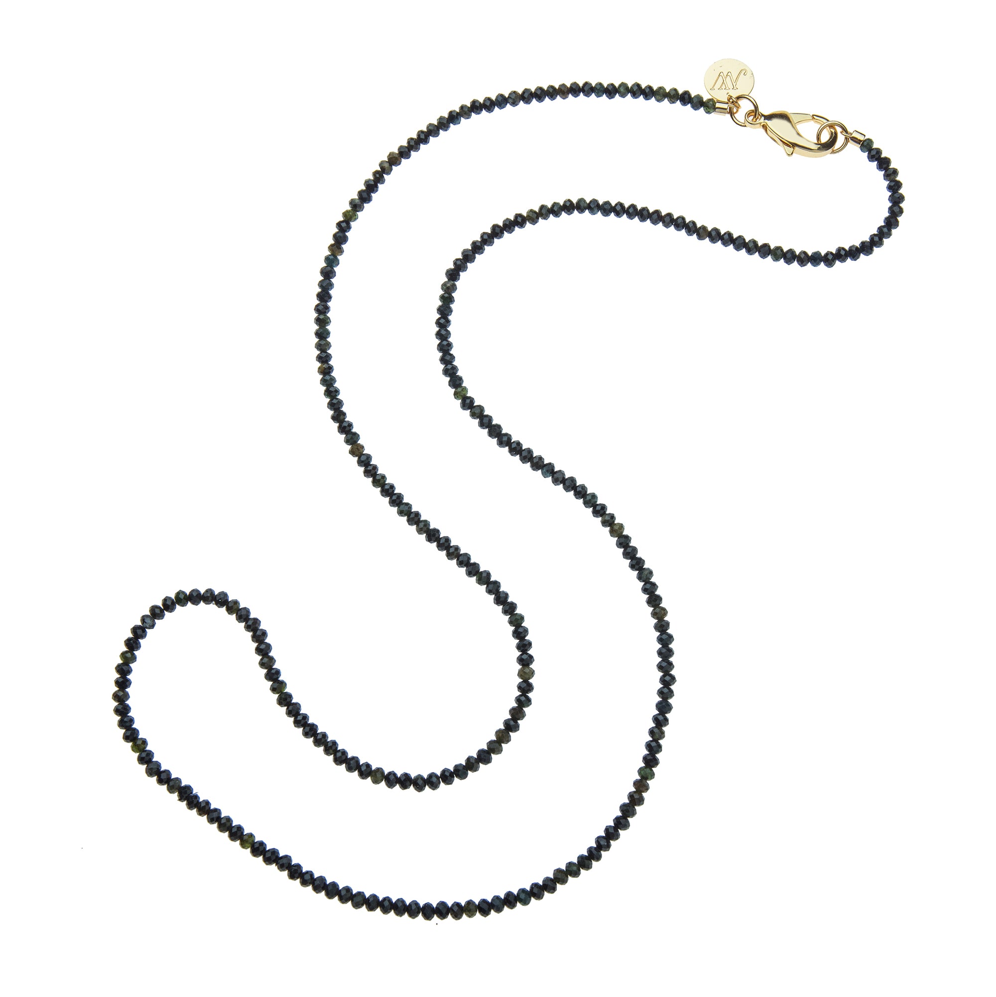 Black agate beaded necklace