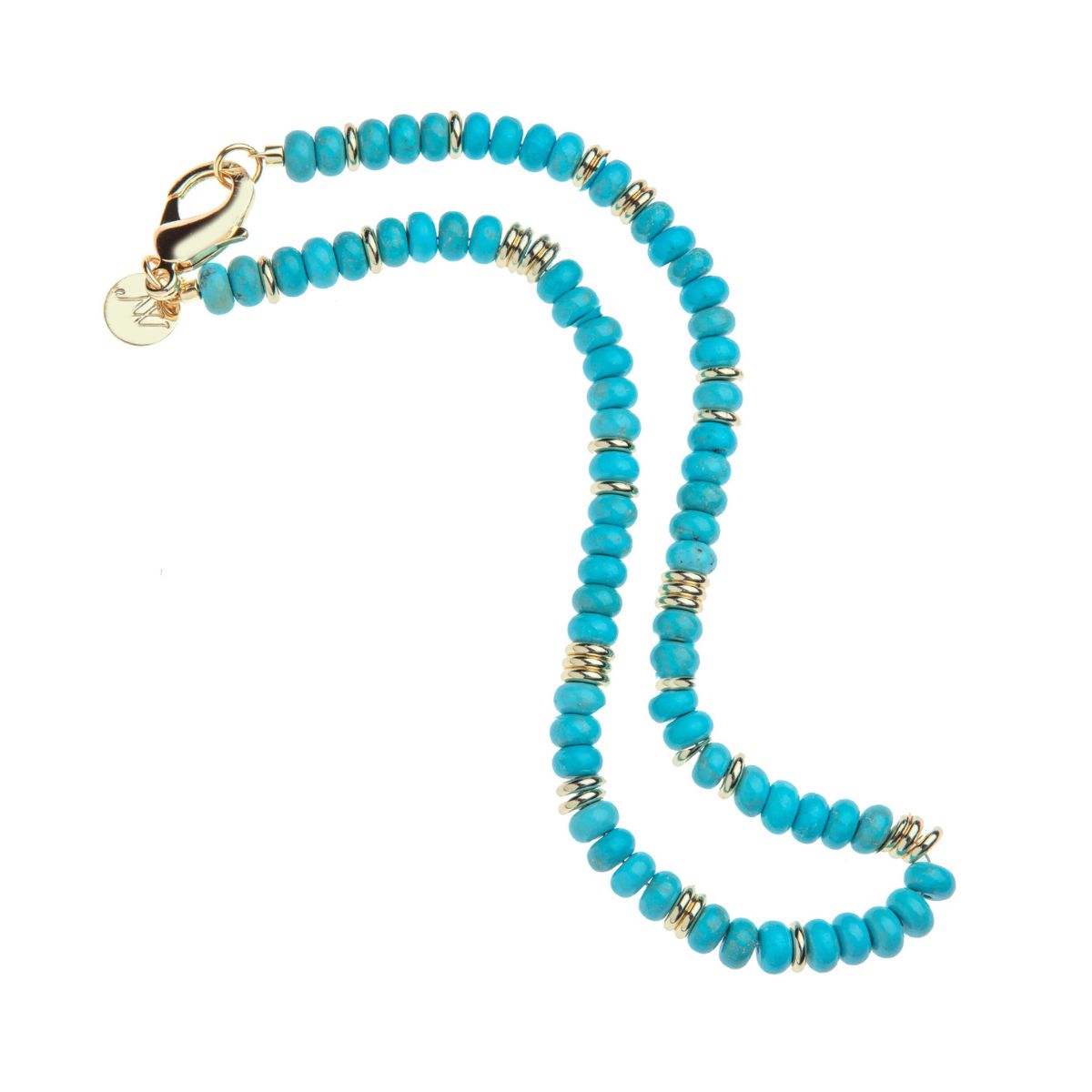 Gumdrop Beaded Necklace in Turquoise – Jane Win Jewelry