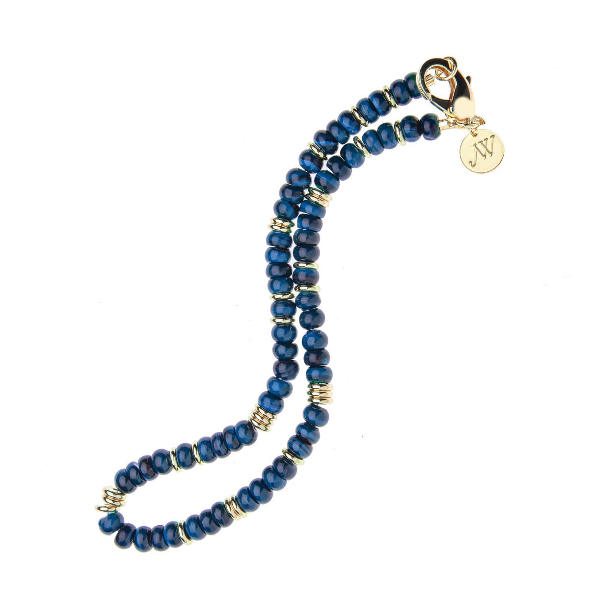 Gumdrop Beaded Necklace in Lapis – Jane Win Jewelry