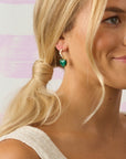 Model wearing the love you to the moon and stars earrings