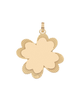 Back of gold 4 leaf clover pendant
