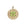 Gold lucky coin with 4 leaf clover of peridot stones