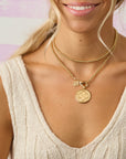 Gold Bead Double Wrap Necklace