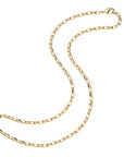 Gold paperclip-style link chain