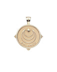 BALANCE JW Small Pendant Coin in Solid Gold