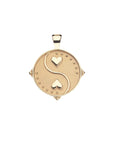 BALANCE JW Small Pendant Coin in Solid Gold