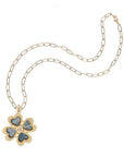 LUCKY in Love Clover Pendant with Black Mother of Pearl