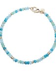 Gumdrop Beaded Necklace in Blue Mist