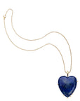 Lapis Carry your Heart pendant on classic rolo chain