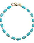 Chunky Turquoise Lariat Necklace