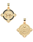 Front and back of courage horse petite embellished. Back features the Jane Win moon and star logo and the word COURAGE