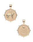 COURAGE JW Small Pendant Coin in Solid Gold