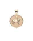 COURAGE JW Small Pendant Coin in Solid Gold