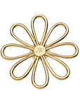 Back of gold daisy pendant