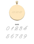 Gold engravable coin with date option