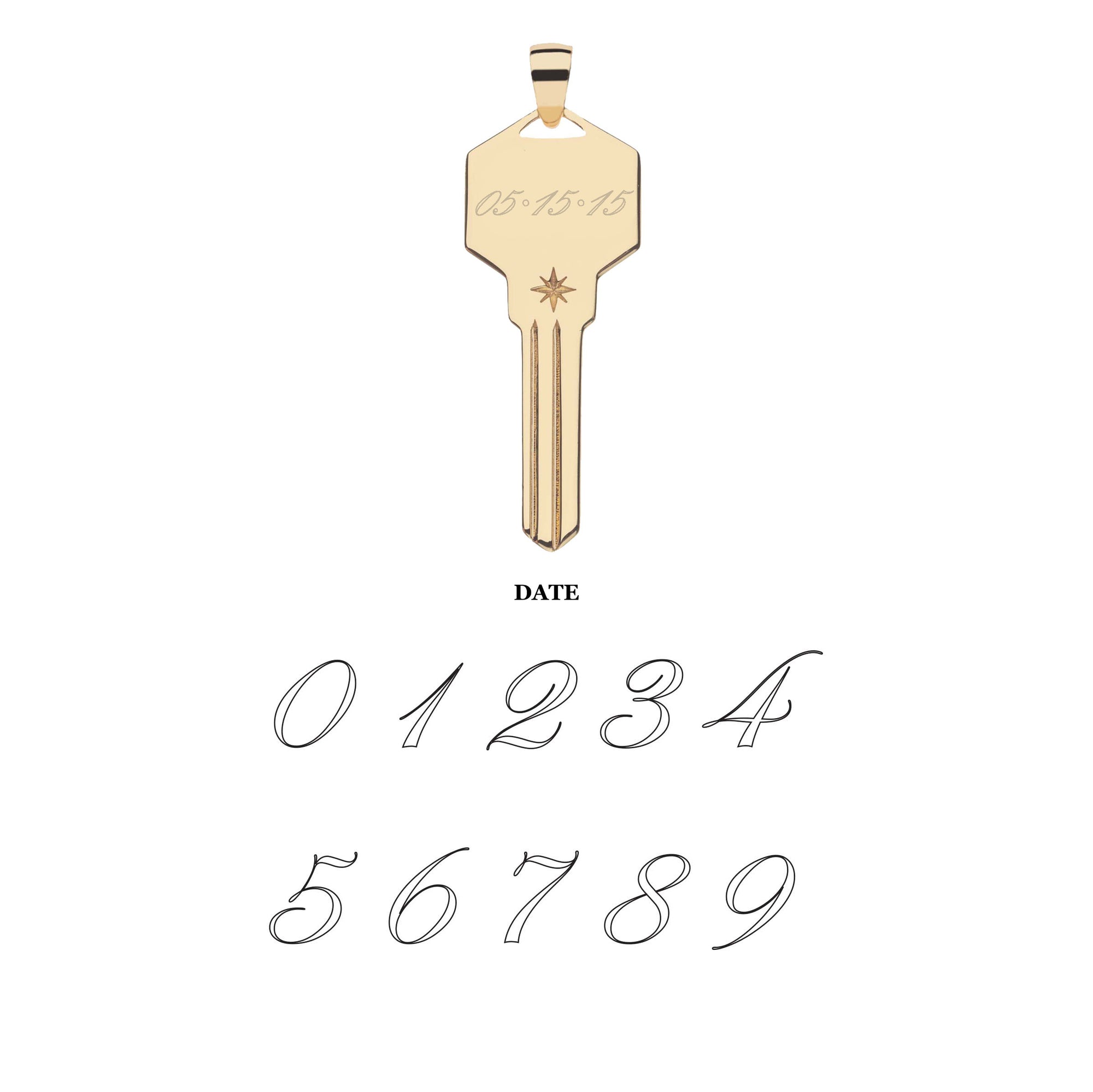 FOREVER Engravable Key Pendant