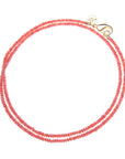 Double Wrap Beaded Necklace in Peachy Coral