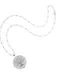 Silver Faith Coin on Satellite Beaded Chain