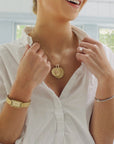 Gold Coins Layered on Model