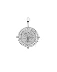 FAITH Petite Embellished Coin in Silver