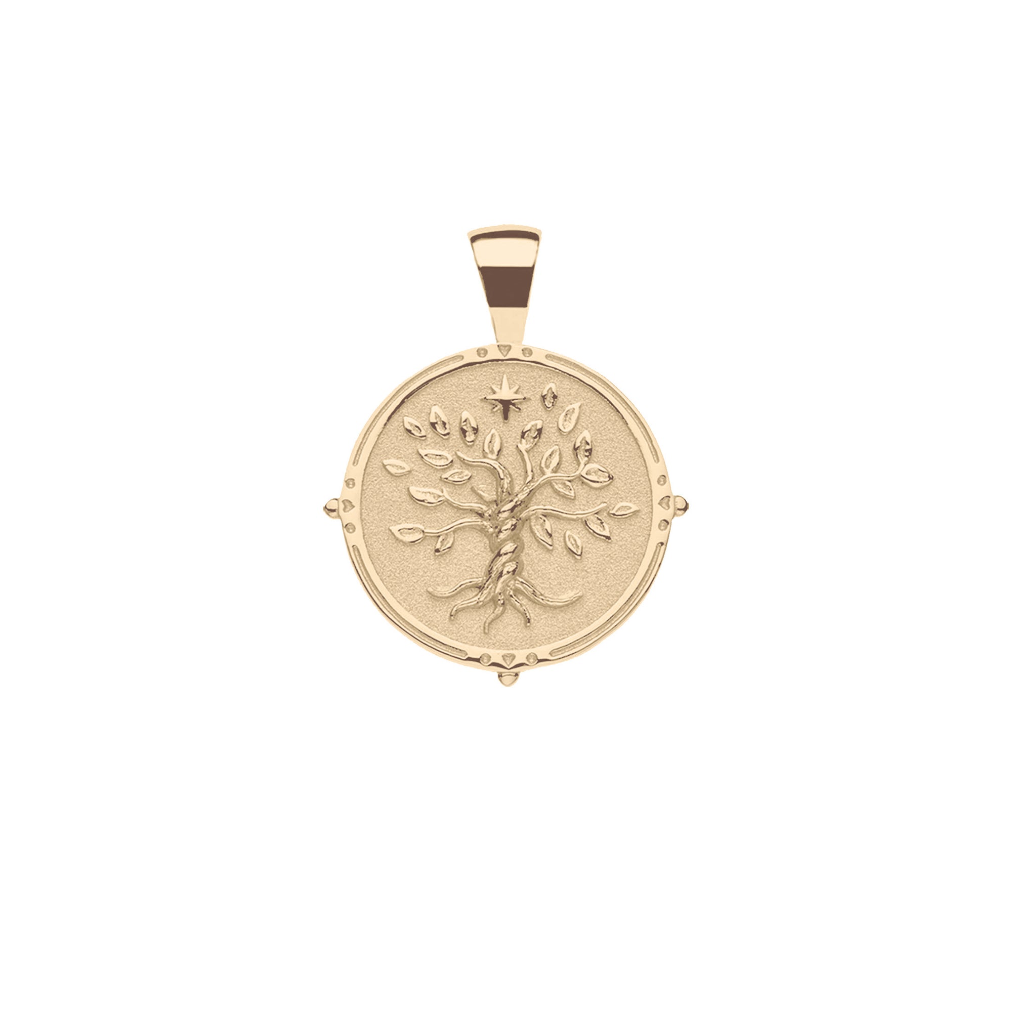 Gold Coin Featuring Tree of Life and Star Above Tree