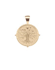 FAITH JW Small Pendant Coin in Solid Gold