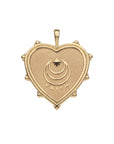 Gold Heart Pendant with Jane Win Moon and Star Logo and FAITH underneath (Back)