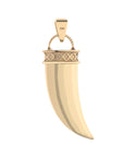 Back of gold tusk pendant