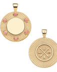 FOREVER Around The Sun Engravable Pendant in Pink Coral