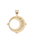 FOREVER Embellished Moon and Back Pendant Coin in 14k