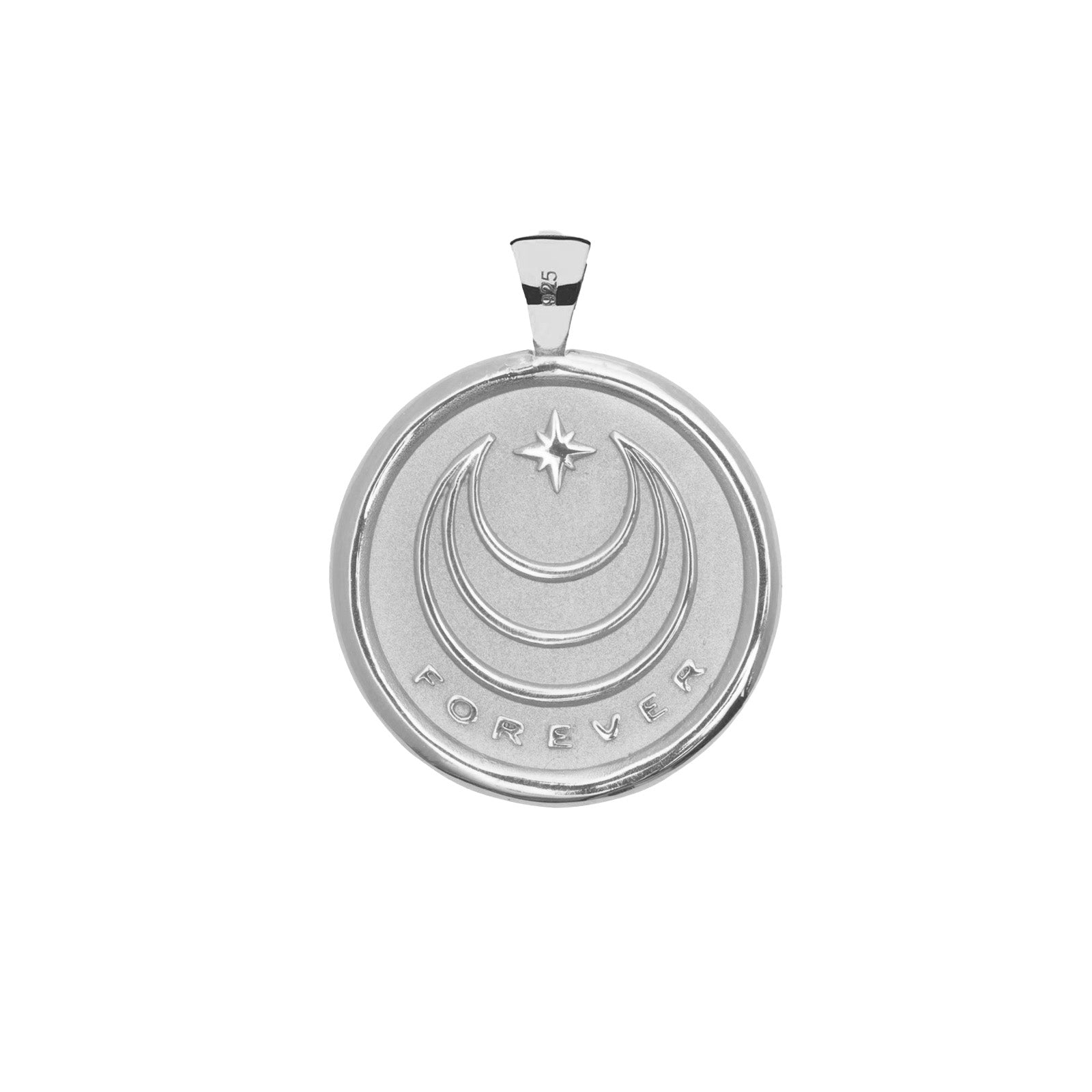 Pendant Coin Necklace with Symbol and Inspired Word