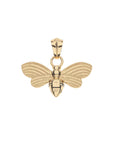 Back of gold bee pendant