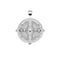 Silver Coin Pendant with Twin Bees Illustration