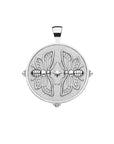 Silver Coin Pendant with Twin Bees Illustration
