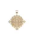 Sisters Forever JW Small Embellished Pendant Coin in 14k