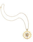 Forever sundial cutout coin on classic rolo chain