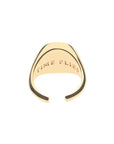 Inside of signet ring features "TIME FLIES" inscription