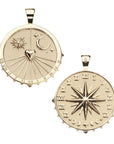 FOREVER Sundial Pendant Coin in Solid Gold