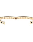 Forever time flies bangle shown open