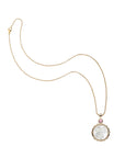 Moon face pendant on classic rolo chain