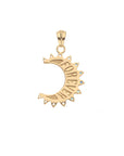 Back of crescent moon pendant features the word FOREVER