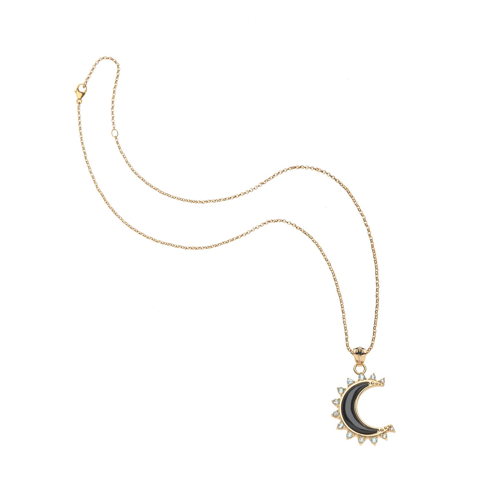 Nightfall moon on classic rolo chain