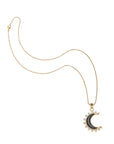 Nightfall moon on classic rolo chain