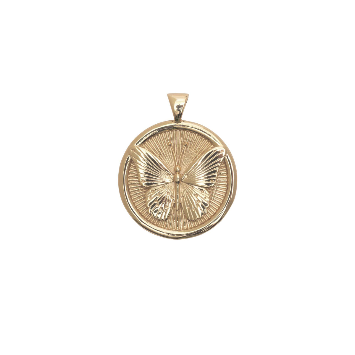 Coin Double-Sided 18 Pendant Necklace in 10k Gold