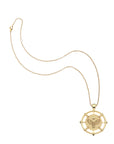 Grace owl coin pendant on the classic rolo chain