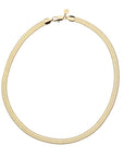 Gold herringbone chain necklace