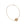 Gold chain bracelet with small gold coin with design of four quadrants of flowers